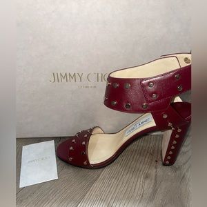 Jimmy choo burgundy sandals